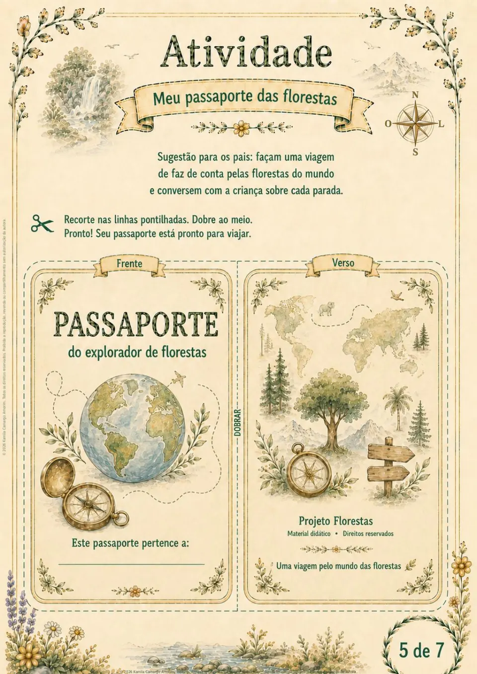 Passaporte do explorador de florestas