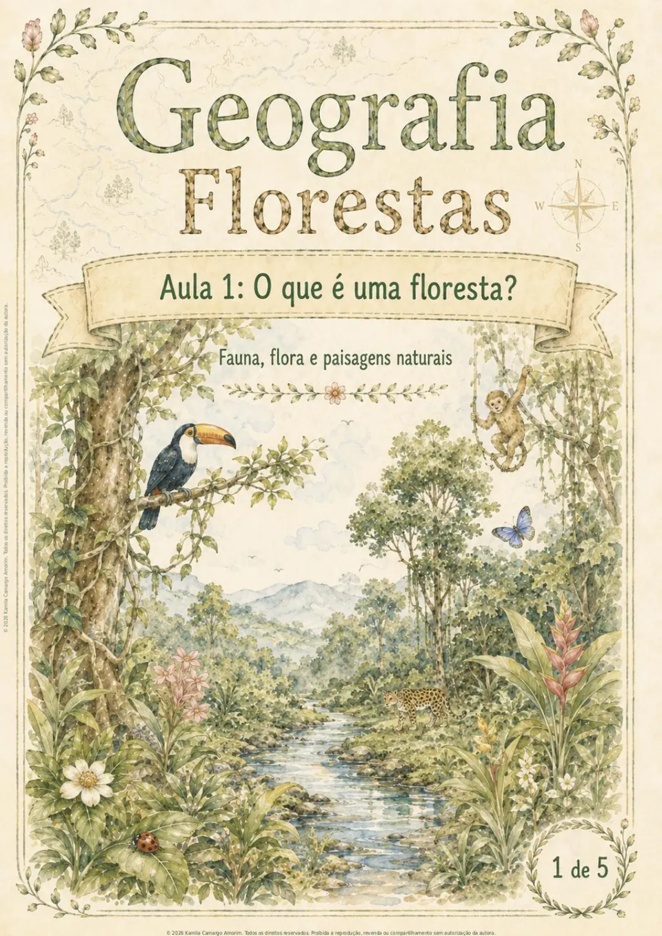 Capa da apostila de Geografia do Projeto Florestas