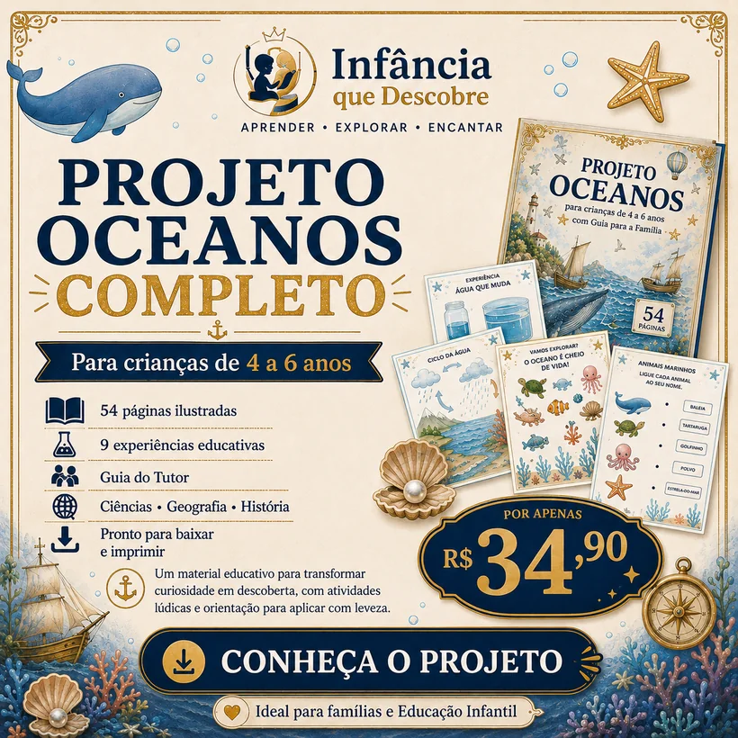 Projeto Oceanos — material educativo sobre o oceano